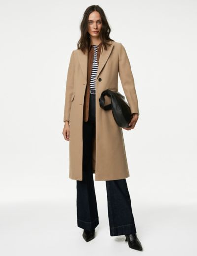 Single Breasted Longline Tailored Coat